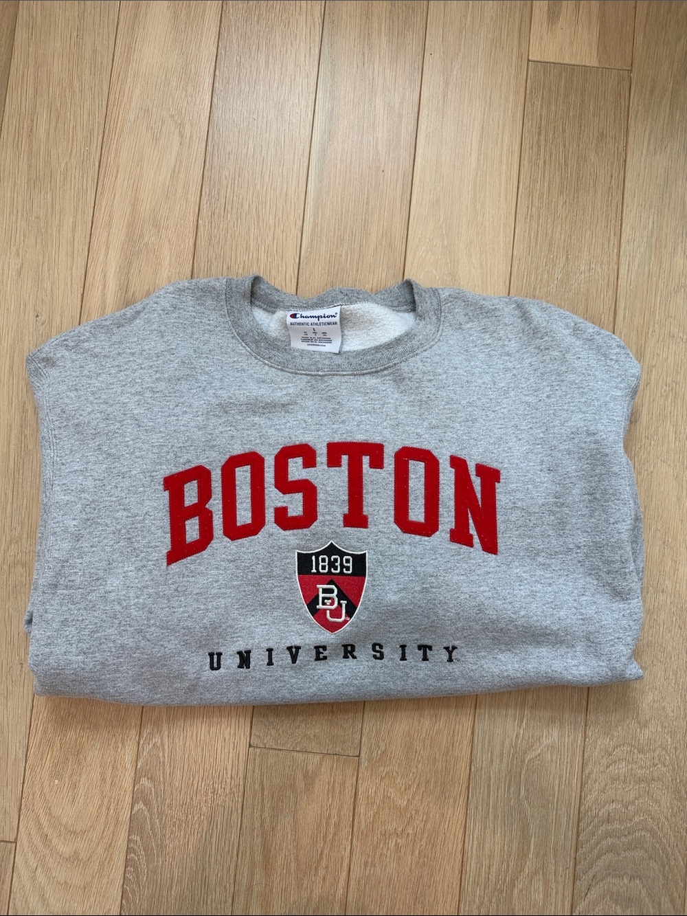 Men’s Champion Boston University Sweatshirt Size Large